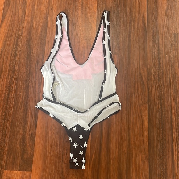 One piece red white and blue swimsuit - Picture 3 of 3